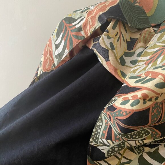 Handmade Children's Linen Rayon Viscose Cotton Cream Multicolour Pattern Dress - Picture 16 of 16